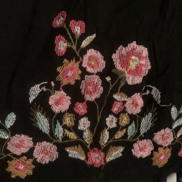 Black Free People embroidered flowy dress - Picture 2 of 7